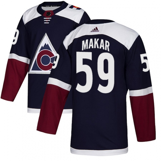 Men's Adidas Colorado Avalanche #59 Cale Makar Authentic Navy Blue Alternate NHL Jersey - Ujersey