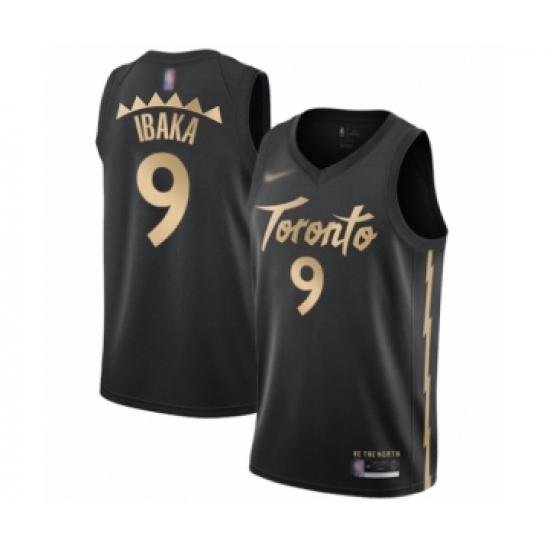 Women's Toronto Raptors #9 Serge Ibaka Swingman Black Basketball Jersey - 2019 20 City Edition