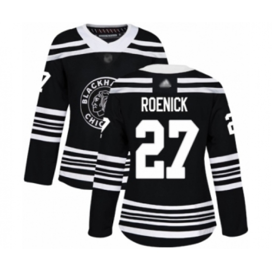 Women's Chicago Blackhawks #27 Jeremy Roenick Authentic Black Alternate Hockey Jersey - Ujersey