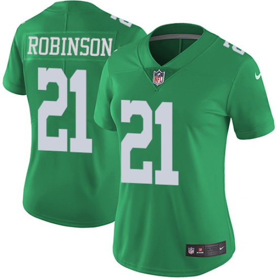 Women's Nike Philadelphia Eagles #21 Patrick Robinson Limited Green Rush Vapor Untouchable NFL Jersey - Ujersey