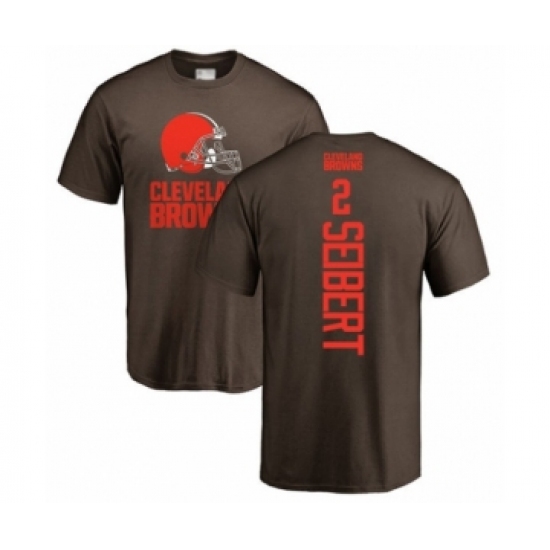 Football Cleveland Browns #2 Austin Seibert Brown Backer T-Shirt - Ujersey