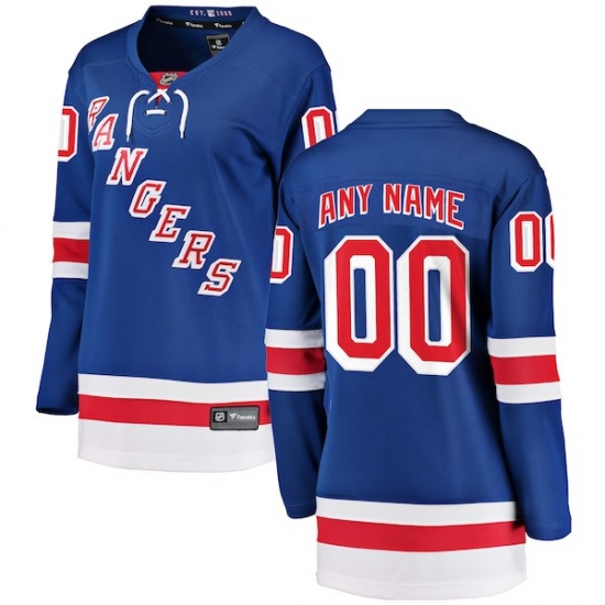 Women's New York Rangers Fanatics Branded Blue Home Breakaway Custom Jersey - Ujersey