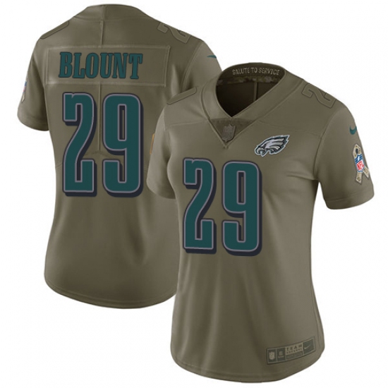 Women's Nike Philadelphia Eagles #29 LeGarrette Blount Limited Olive 2017 Salute to Service NFL Jersey - Ujersey