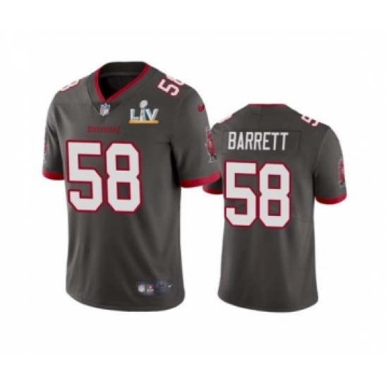 Men's  Tampa Bay Buccaneers #58 Shaquil Barrett Pewter Super Bowl LV Jersey - Ujersey