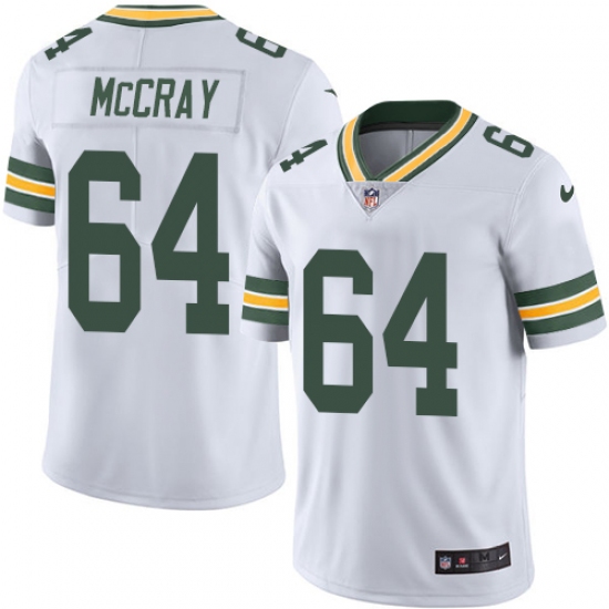 Men's Nike Green Bay Packers #64 Justin McCray White Vapor Untouchable Limited Player NFL Jersey - Ujersey