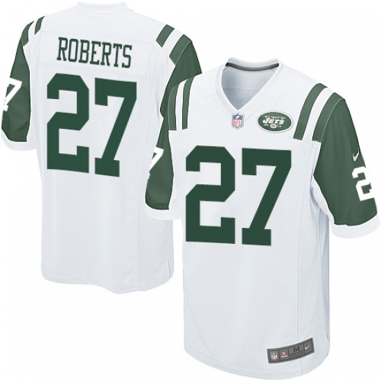 Men's Nike New York Jets #27 Darryl Roberts Game White NFL Jersey - Ujersey