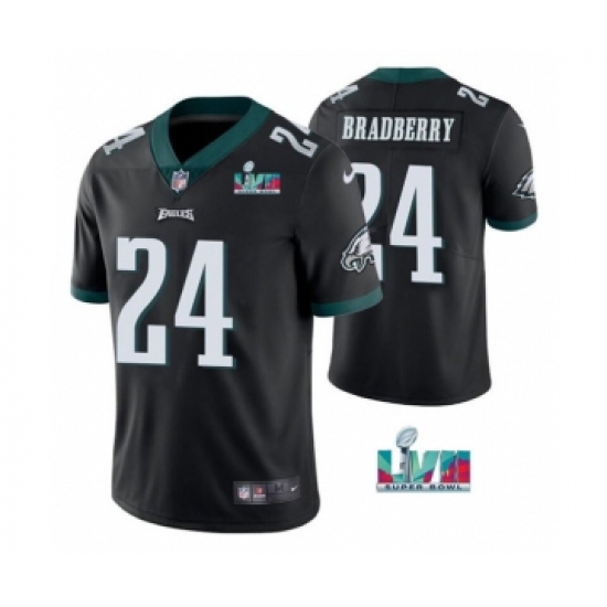 Men's Philadelphia Eagles #24 James Bradberry Black Super Bowl LVII Vapor Untouchable Limited Stitched Jersey - Ujersey
