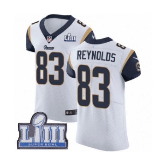 Men's Nike Los Angeles Rams #83 Josh Reynolds White Vapor Untouchable Elite Player Super Bowl LIII Bound NFL Jersey - Ujersey