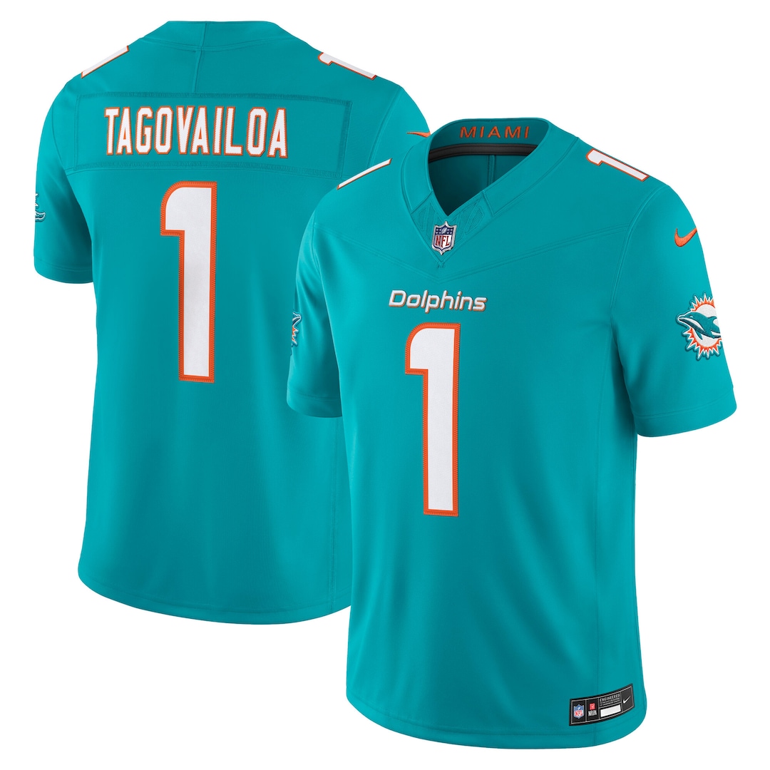 Men's Miami Dolphins Tua Tagovailoa Nike Aqua Team Vapor F.U.S.E. Stitched Limited Jersey - Ujersey
