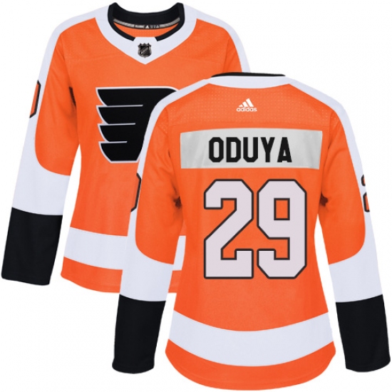 Women's Adidas Philadelphia Flyers #29 Johnny Oduya Premier Orange Home NHL Jersey