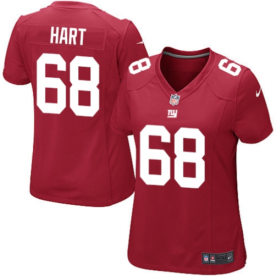 Women's Nike New York Giants #68 Bobby Hart Game Red Alternate NFL Jersey - Ujersey
