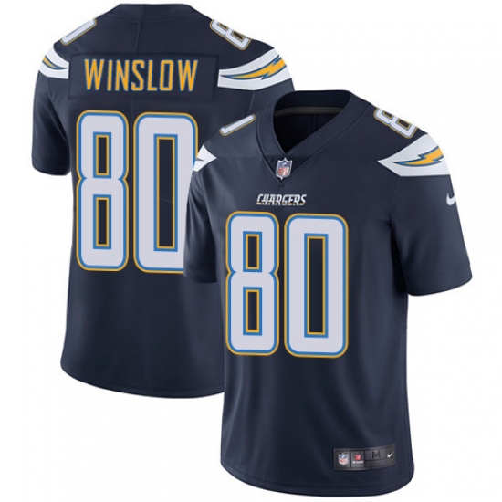 Youth Nike Los Angeles Chargers #80 Kellen Winslow Elite Navy Blue Team Color NFL Jersey - Ujersey
