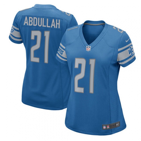 Women's Nike Detroit Lions #21 Ameer Abdullah Game Light Blue Team Color NFL Jersey - Ujersey