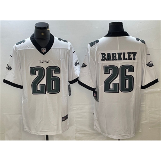 Men's Philadelphia Eagles #26 Saquon Barkley White Vapor Untouchable Limited Football Stitched Jersey - Ujersey