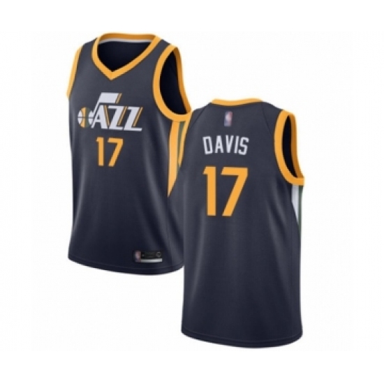 Youth Utah Jazz #17 Ed Davis Swingman Navy Blue Basketball Jersey - Icon Edition - Ujersey