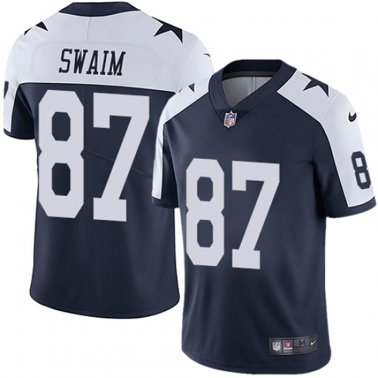 Youth Nike Dallas Cowboys #87 Geoff Swaim Navy Blue Throwback Alternate Vapor Untouchable Limited Player NFL Jersey - Ujersey