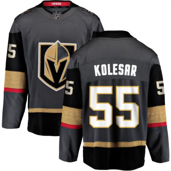 Men's Vegas Golden Knights #55 Keegan Kolesar Authentic Black Home Fanatics Branded Breakaway NHL Jersey - Ujersey