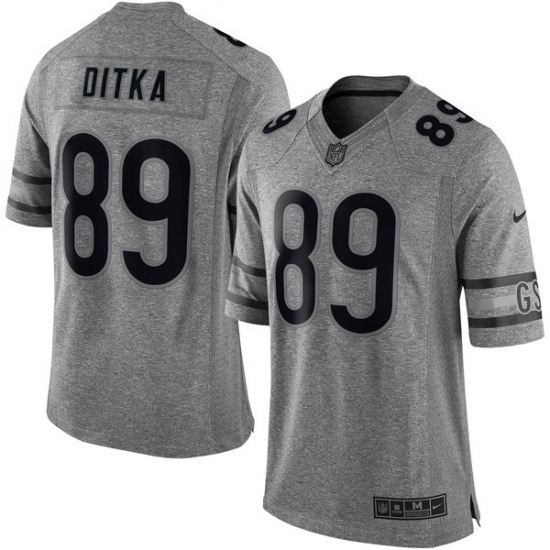 Men's Nike Chicago Bears #89 Mike Ditka Limited Gray Gridiron NFL Jersey - Ujersey
