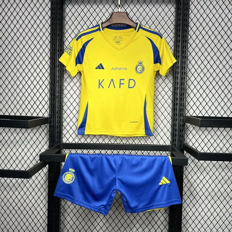 Al Nassr Soccer Jersey Home Kids Kit Jersey+Shorts 2024/25 - Ujersey NHL