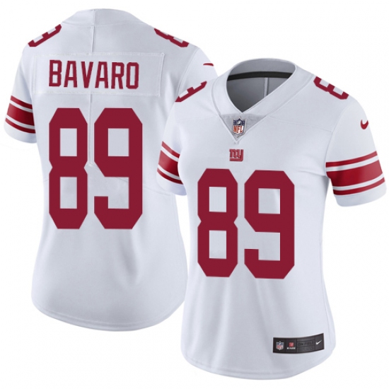 Women's Nike New York Giants #89 Mark Bavaro White Vapor Untouchable Limited Player NFL Jersey - Ujersey