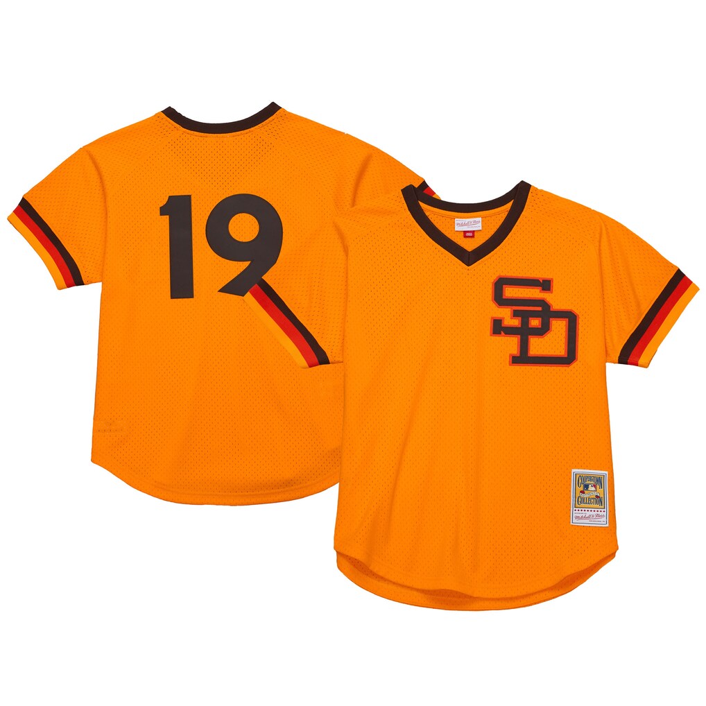 Men's San Diego Padres Tony Gwynn Mitchell & Ness Gold Authentic Batting Practice Jersey - ujerseystore