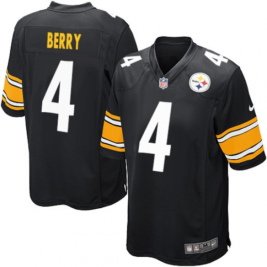 Men's Nike Pittsburgh Steelers #4 Jordan Berry Game Black Team Color NFL Jersey - Ujersey
