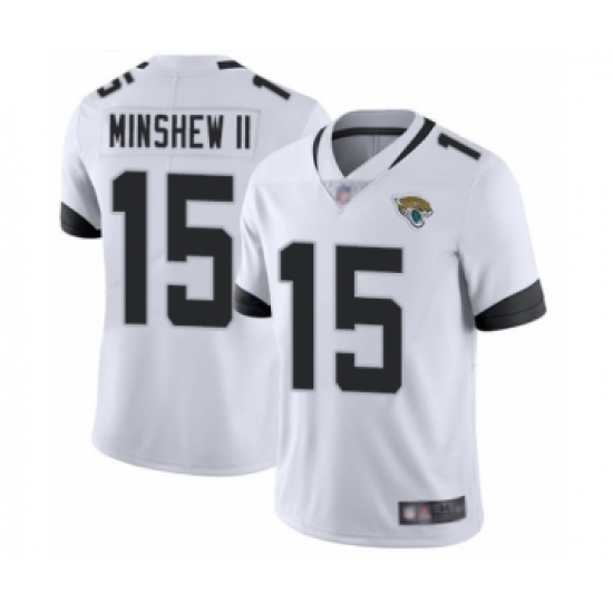 Youth Jacksonville Jaguars #15 Gardner Minshew II White Vapor Untouchable Limited Player Football Jersey - Ujersey