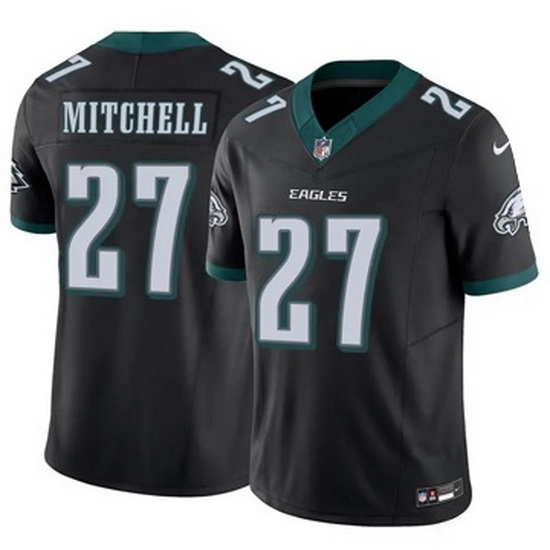Youth Philadelphia Eagles #27 Quinyon Mitchell Black F U S E Stitched NFL Jersey - Ujersey