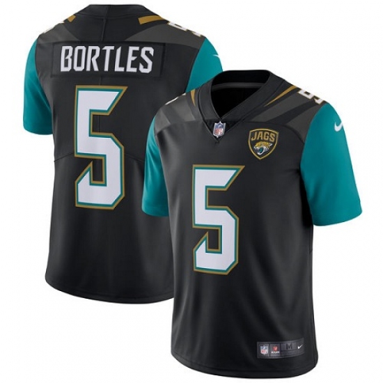 Men's Nike Jacksonville Jaguars #5 Blake Bortles Black Alternate Vapor Untouchable Limited Player NFL Jersey - Ujersey