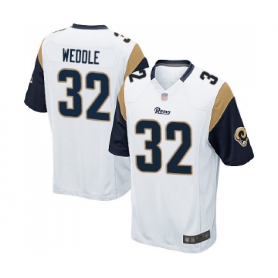 Men's Los Angeles Rams #32 Eric Weddle Game White Football Jersey - Ujersey