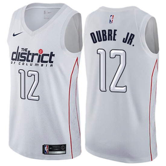Youth Nike Washington Wizards #12 Kelly Oubre Jr. Swingman White NBA Jersey - City Edition
