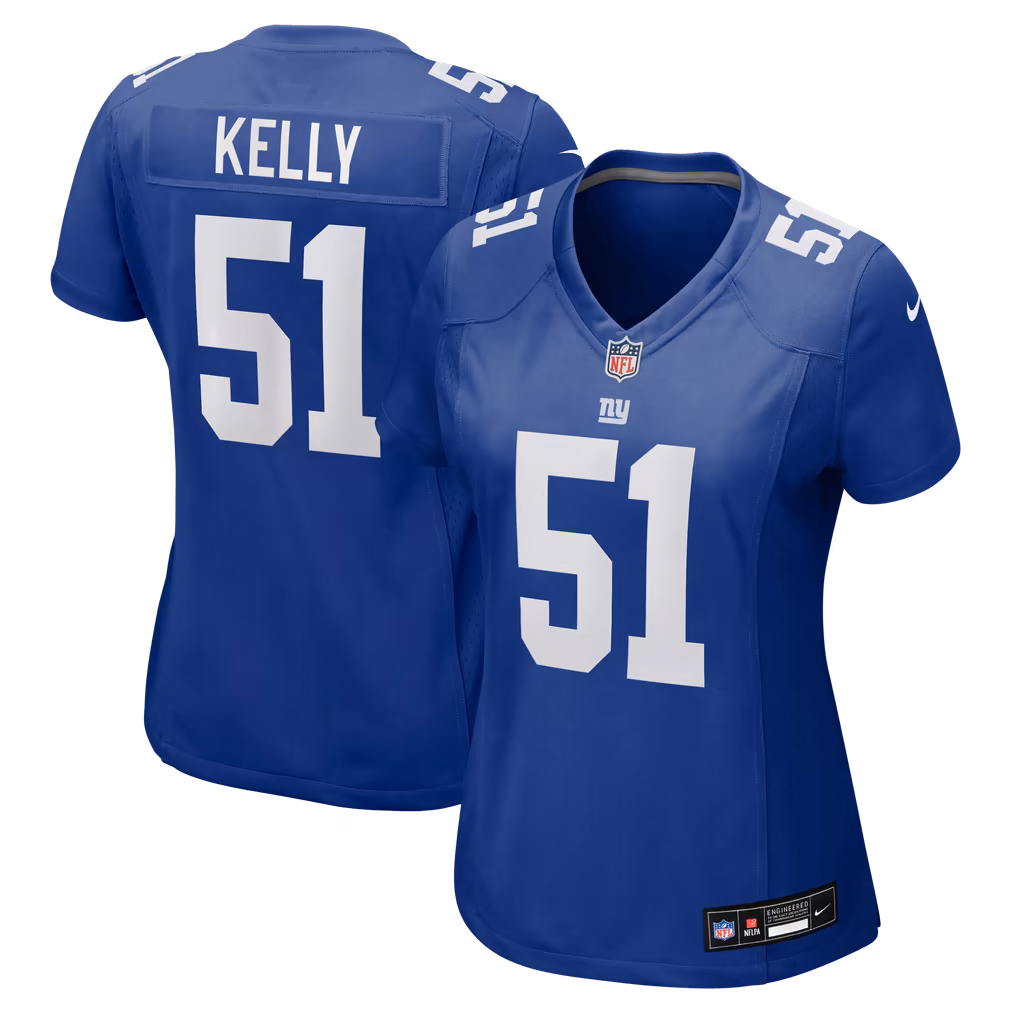 Women's New York Giants Jack Kelly Nike Royal Team Game Jersey - Ujersey