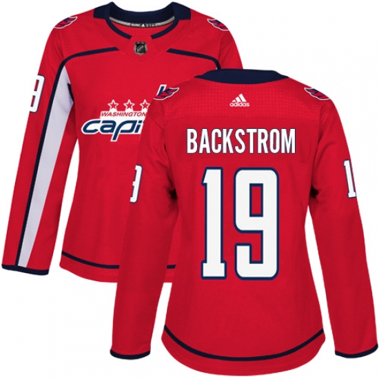 Women's Adidas Washington Capitals #19 Nicklas Backstrom Premier Red Home NHL Jersey - Ujersey