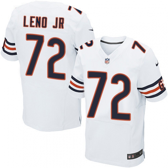 Men's Nike Chicago Bears #72 Charles Leno Elite White NFL Jersey - Ujersey