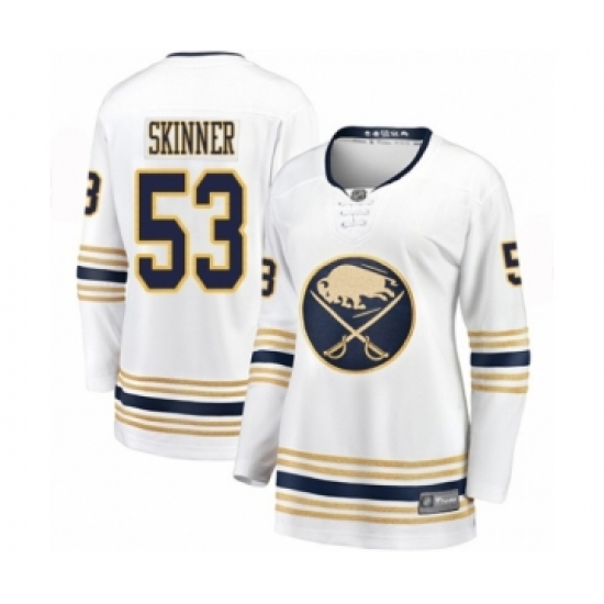Women's Buffalo Sabres #53 Jeff Skinner Fanatics Branded White 50th Season Breakaway Hockey Jersey - Ujersey