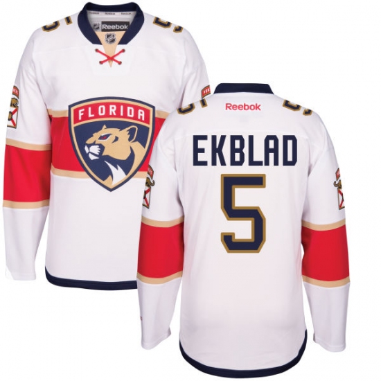 Youth Reebok Florida Panthers #5 Aaron Ekblad Authentic White Away NHL Jersey - Ujersey