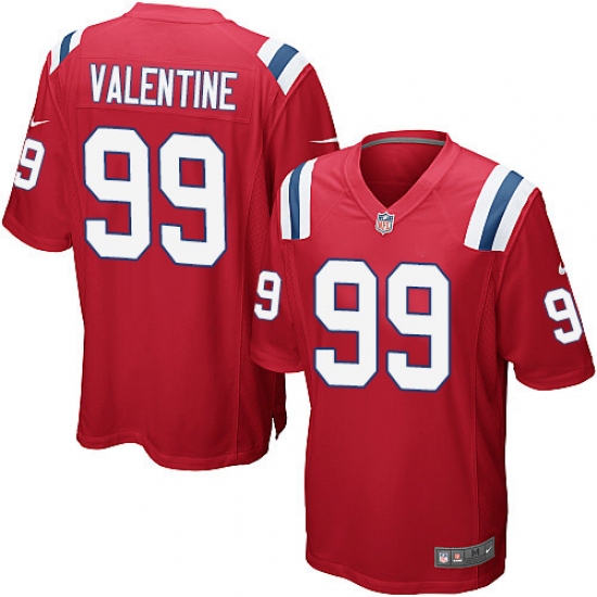Men's Nike New England Patriots #99 Vincent Valentine Game Red Alternate NFL Jersey - Ujersey