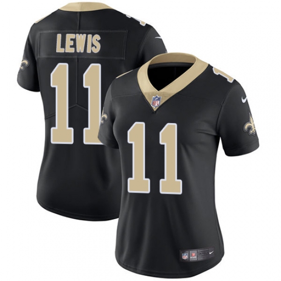 Women's Nike New Orleans Saints #11 Tommylee Lewis Black Team Color Vapor Untouchable Limited Player NFL Jersey - Ujersey
