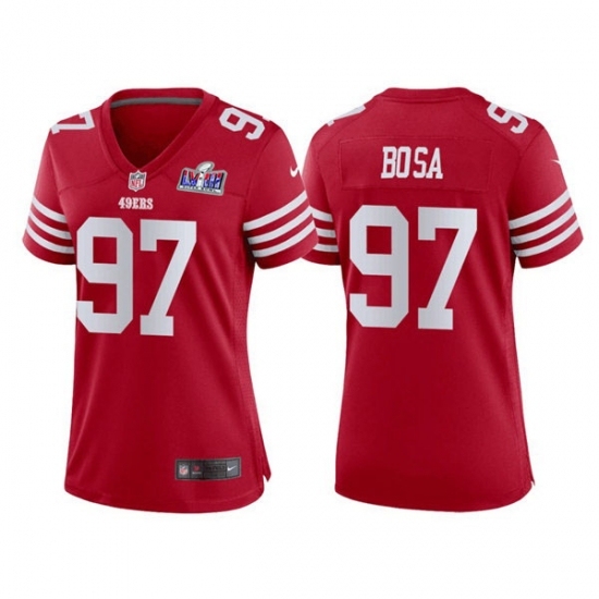 Women's San Francisco 49ers #97 Nick Bosa Red 2023 F U S E Vapor Untouchable Limited Stitched Football 2024 Super Bowl LVIII Jersey - Ujersey