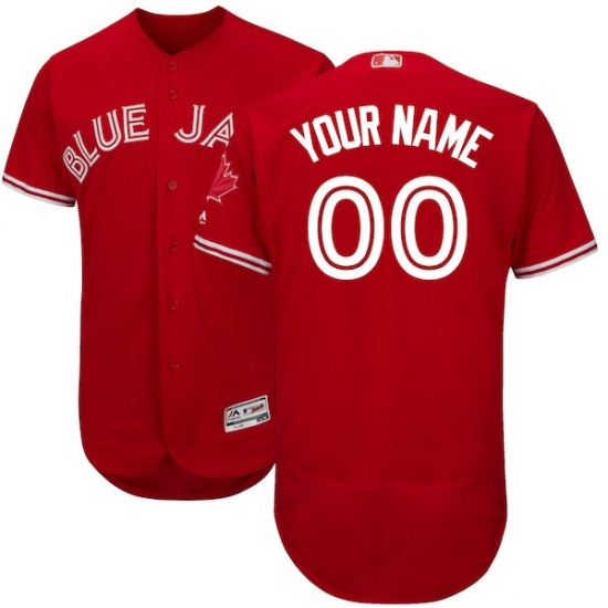 Men's Toronto Blue Jays Majestic Scarlet 2017 Flex Base Authentic Collection Custom Jersey - Ujersey