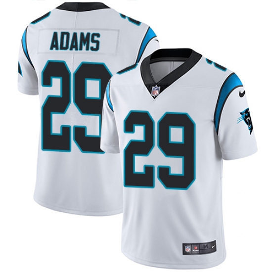 Men's Nike Carolina Panthers #29 Mike Adams White Vapor Untouchable Limited Player NFL Jersey - Ujersey