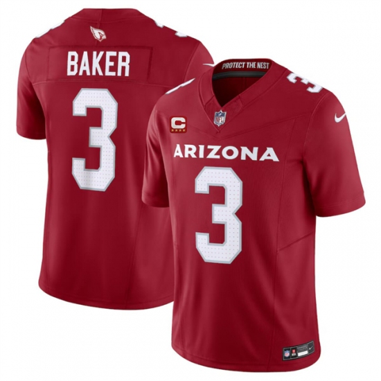 Men's Arizona Cardinals #3 Budda Baker Red 2024 F.U.S.E. With 4-Star C Vapor Untouchable Limited Football Stitched Jersey