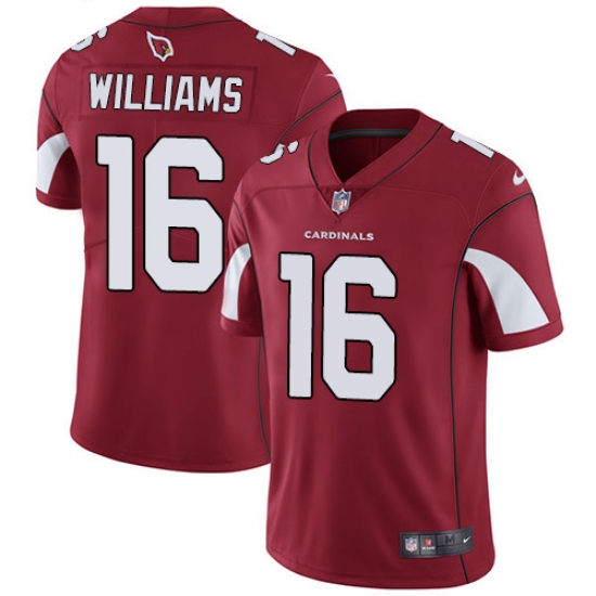Men's Nike Arizona Cardinals #16 Chad Williams Red Team Color Vapor Untouchable Limited Player NFL Jersey - Ujersey