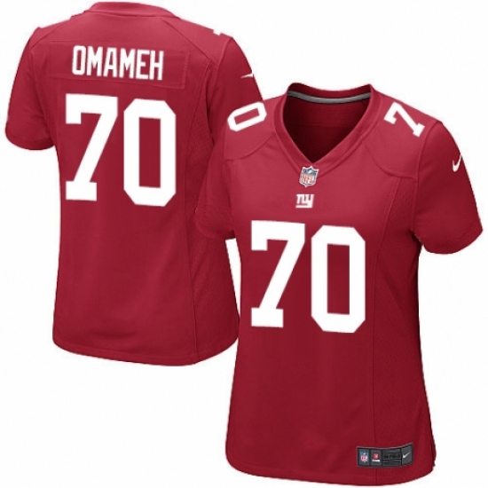 Women's Nike New York Giants #70 Patrick Omameh Game Red Alternate NFL Jersey - Ujersey