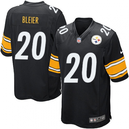 Men's Nike Pittsburgh Steelers #20 Rocky Bleier Game Black Team Color NFL Jersey - Ujersey