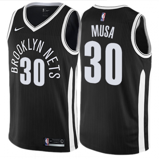Youth Nike Brooklyn Nets #30 Dzanan Musa Swingman Black NBA Jersey - City Edition - Ujersey