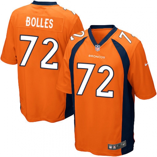 Men's Nike Denver Broncos #72 Garett Bolles Game Orange Team Color NFL Jersey - Ujersey