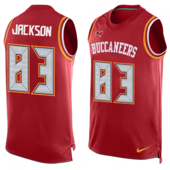 Men's Nike Tampa Bay Buccaneers #83 Vincent Jackson Limited Red Player Name & Number Tank Top NFL Jersey - Ujersey