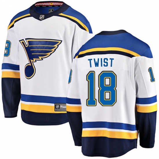 Youth St. Louis Blues #18 Tony Twist Fanatics Branded White Away Breakaway NHL Jersey - Ujersey