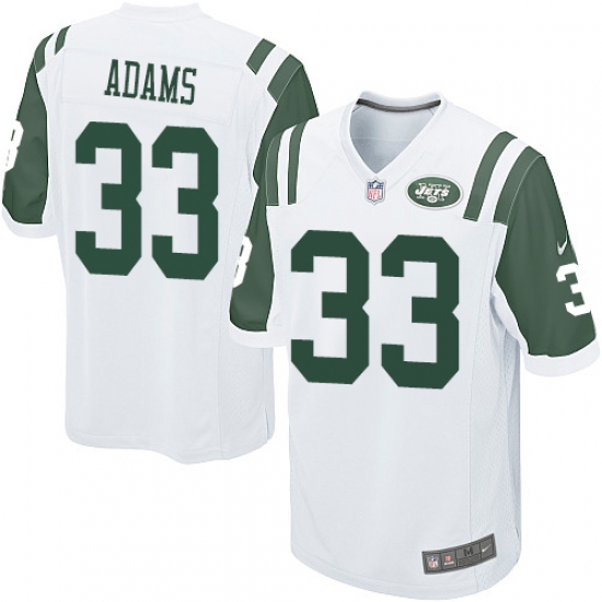 Men's Nike New York Jets #33 Jamal Adams Game White NFL Jersey - Ujersey